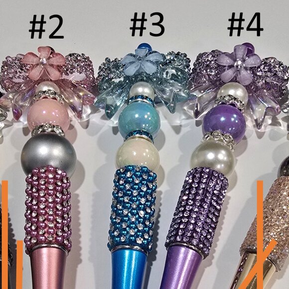 Pick-a-Pretty Pen w/Beautiful Bows & Bling by PenGwensPosh - Picture 1 of 7